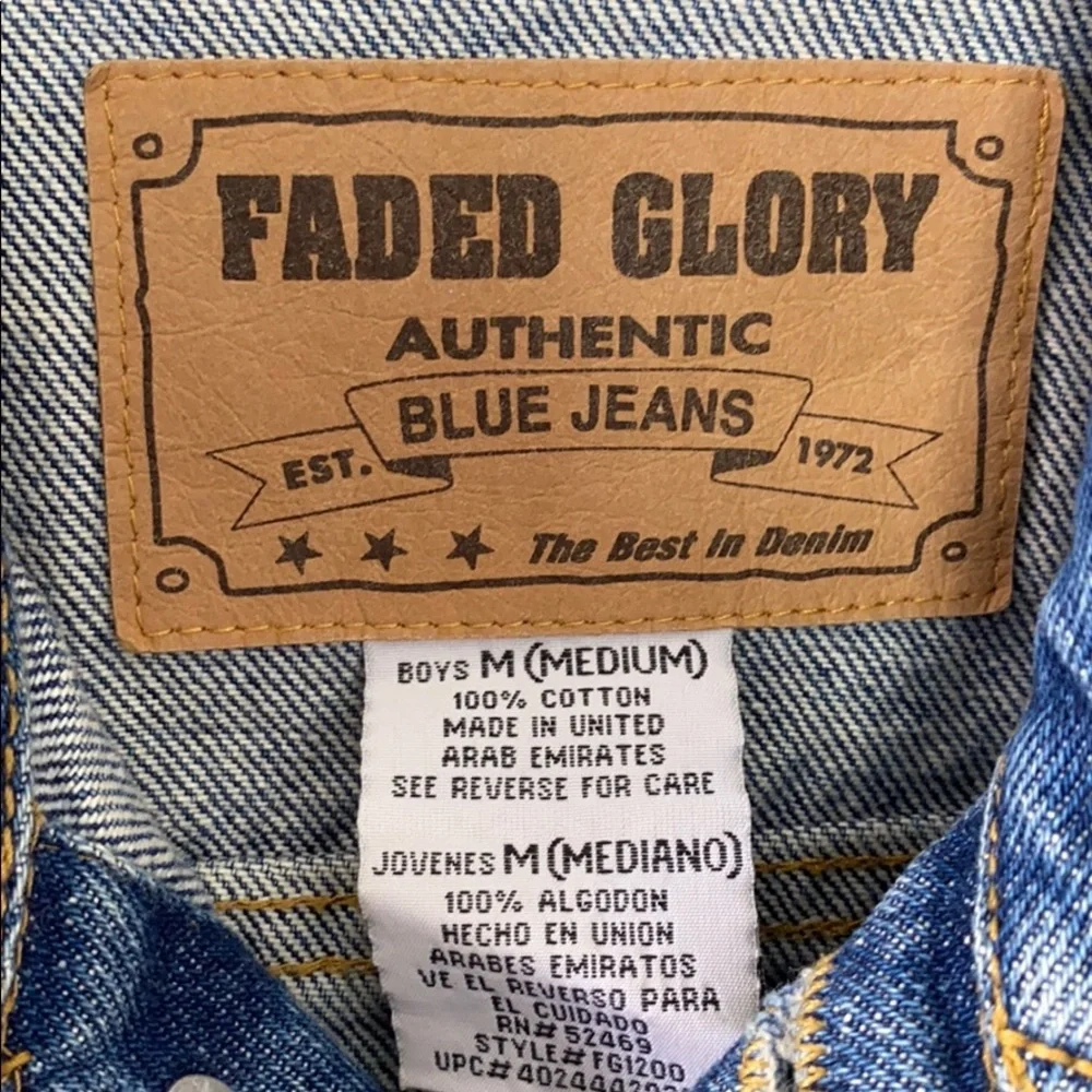 ✅Women FADED GLORY Authentic Blue Jeans Jacket M